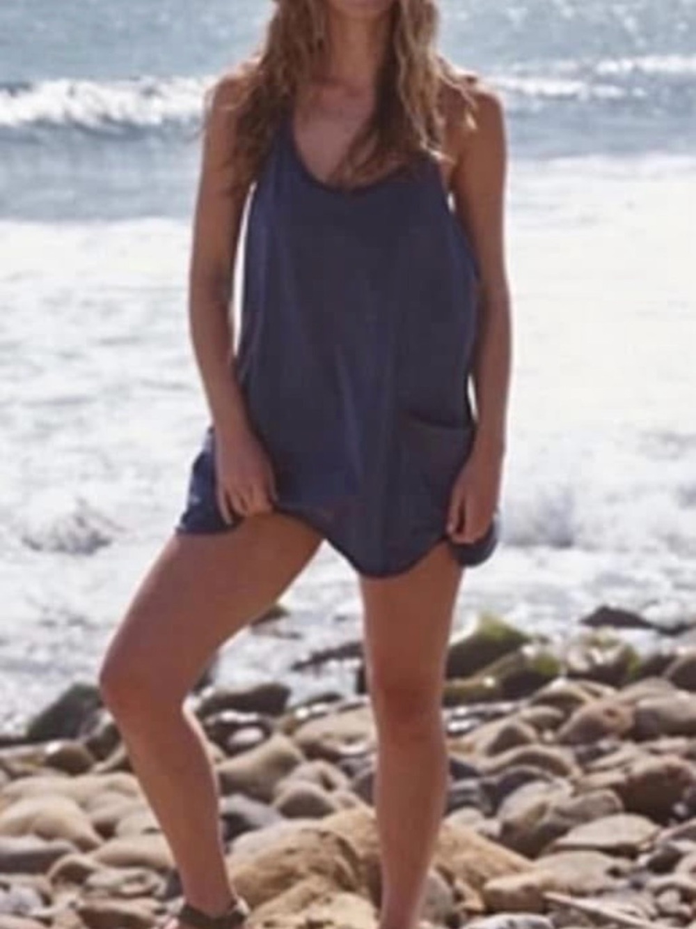Free People Hot Shot beach coverup dress with built in shorts